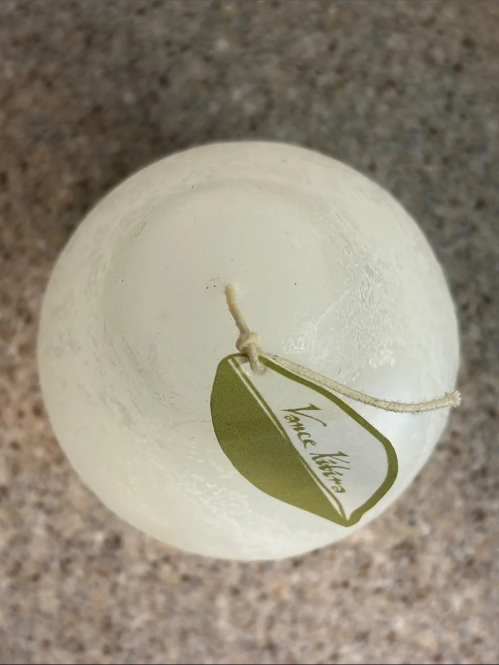 Pear-Shaped White Decorative Candle